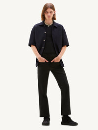 1pcs RELIQUAT 150€ / Chemise patineuse rétro en sergé - Navy