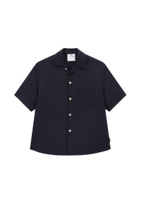 1pcs RELIQUAT 150€ / Chemise patineuse rétro en sergé - Navy