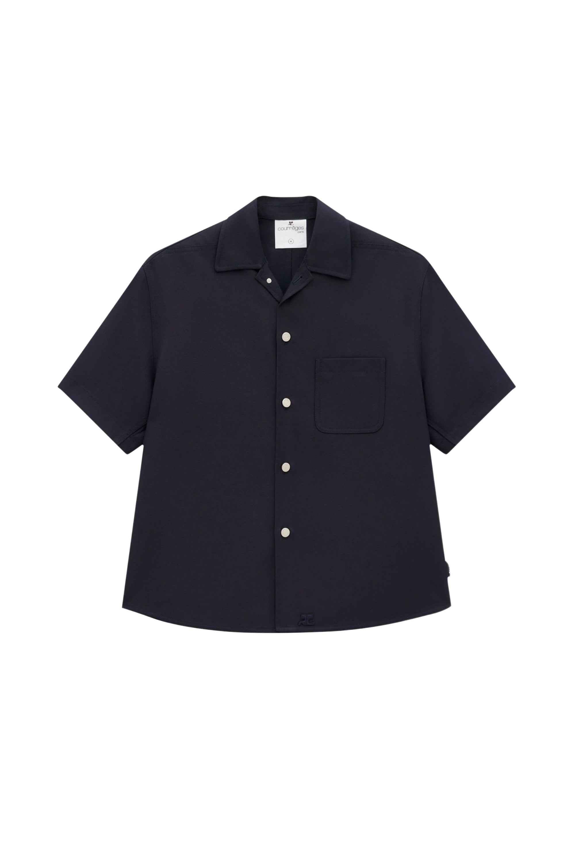 1pcs RELIQUAT 150€ / Chemise patineuse rétro en sergé - Navy