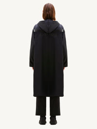 22pcs RELIQUAT 390€ / Manteau strap à capuche en nylon - Black
