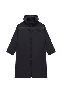 22pcs RELIQUAT 390€ / Manteau strap à capuche en nylon - Black