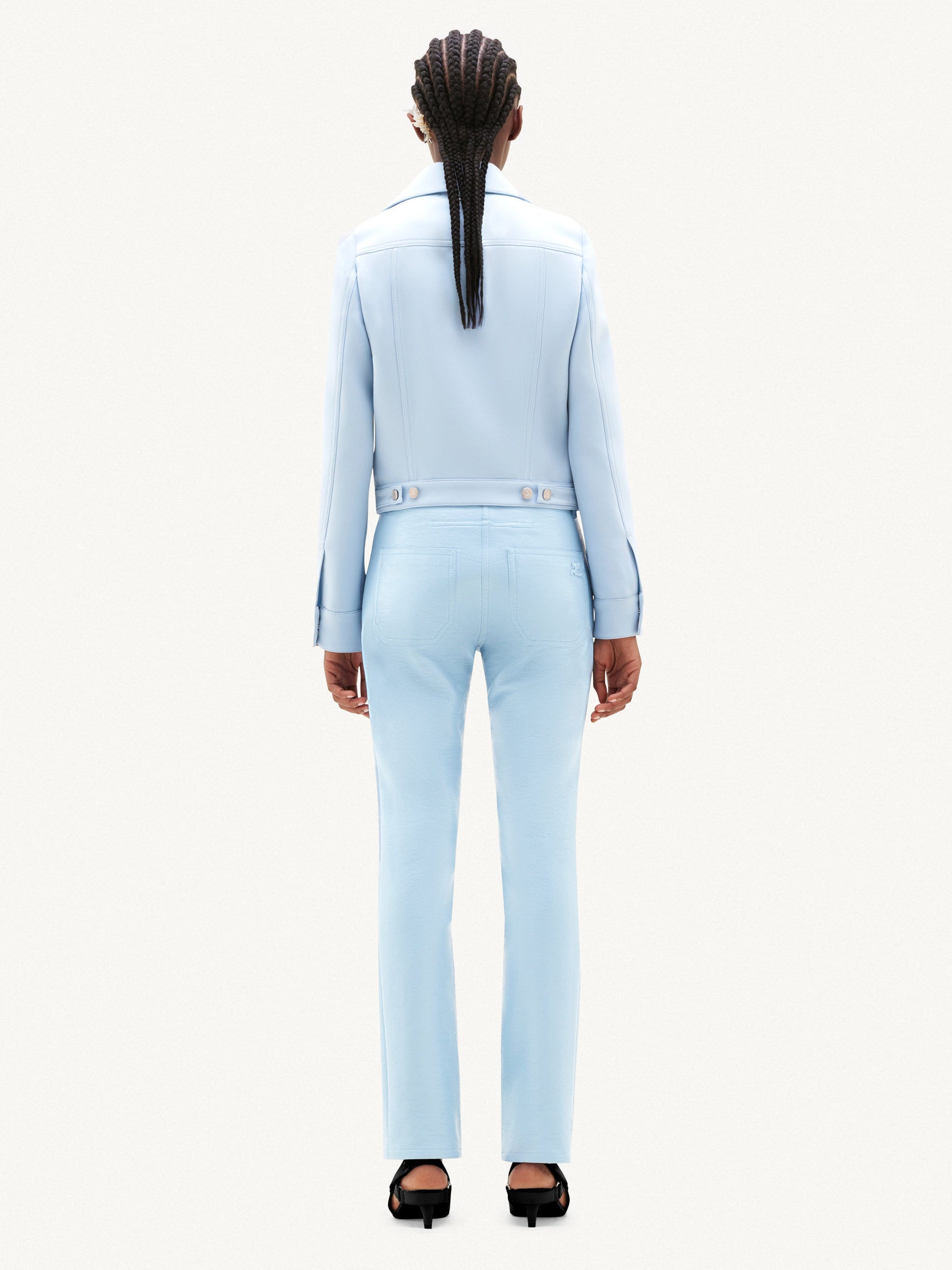 1pcs RELIQUAT 170€ / Pantalon 5-poches en vinyle - Sky