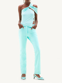 21pcs RELIQUAT 150€ / Pantalon 5-poches en vinyle - Turquese