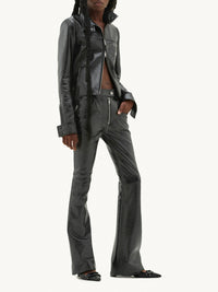 3pcs RELIQUAT 250€ / Pantalon zipper en vinyle - Black