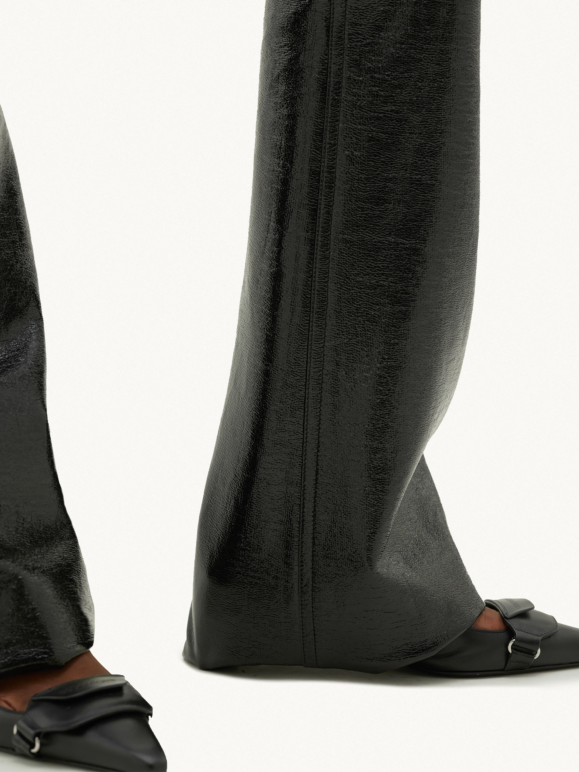 3pcs RELIQUAT 250€ / Pantalon zipper en vinyle - Black