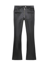 3pcs RELIQUAT 250€ / Pantalon zipper en vinyle - Black