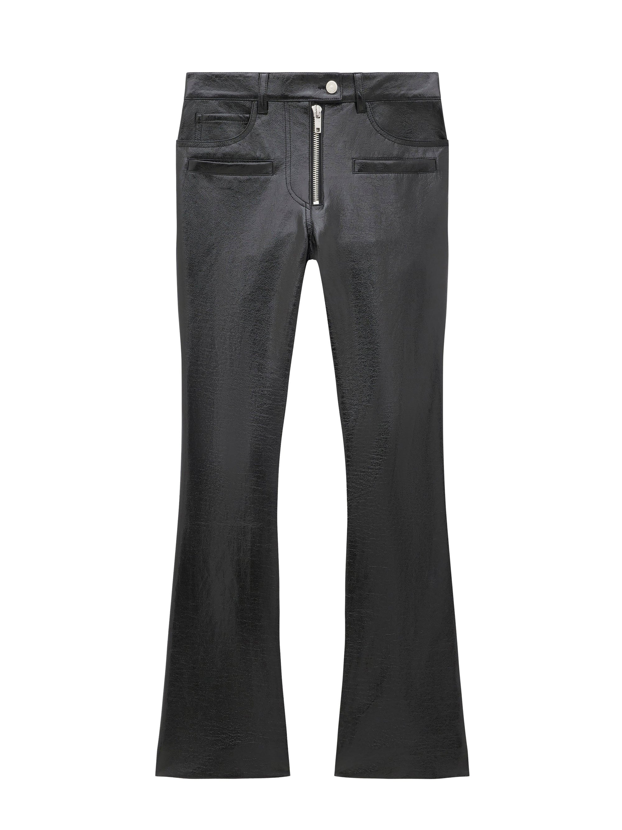 3pcs RELIQUAT 250€ / Pantalon zipper en vinyle - Black