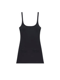 1pcs RELIQUAT 190€ / Robe trapèze à bretelles en sergé - Black