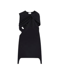 1pcs RELIQUAT 350€ / Robe twist héritage en crêpe - Black
