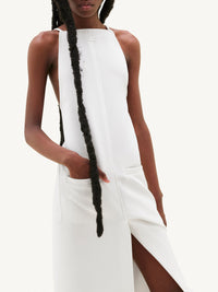 1pcs RELIQUAT 220€ / Robe strap dos nus en sergé - Heritage white