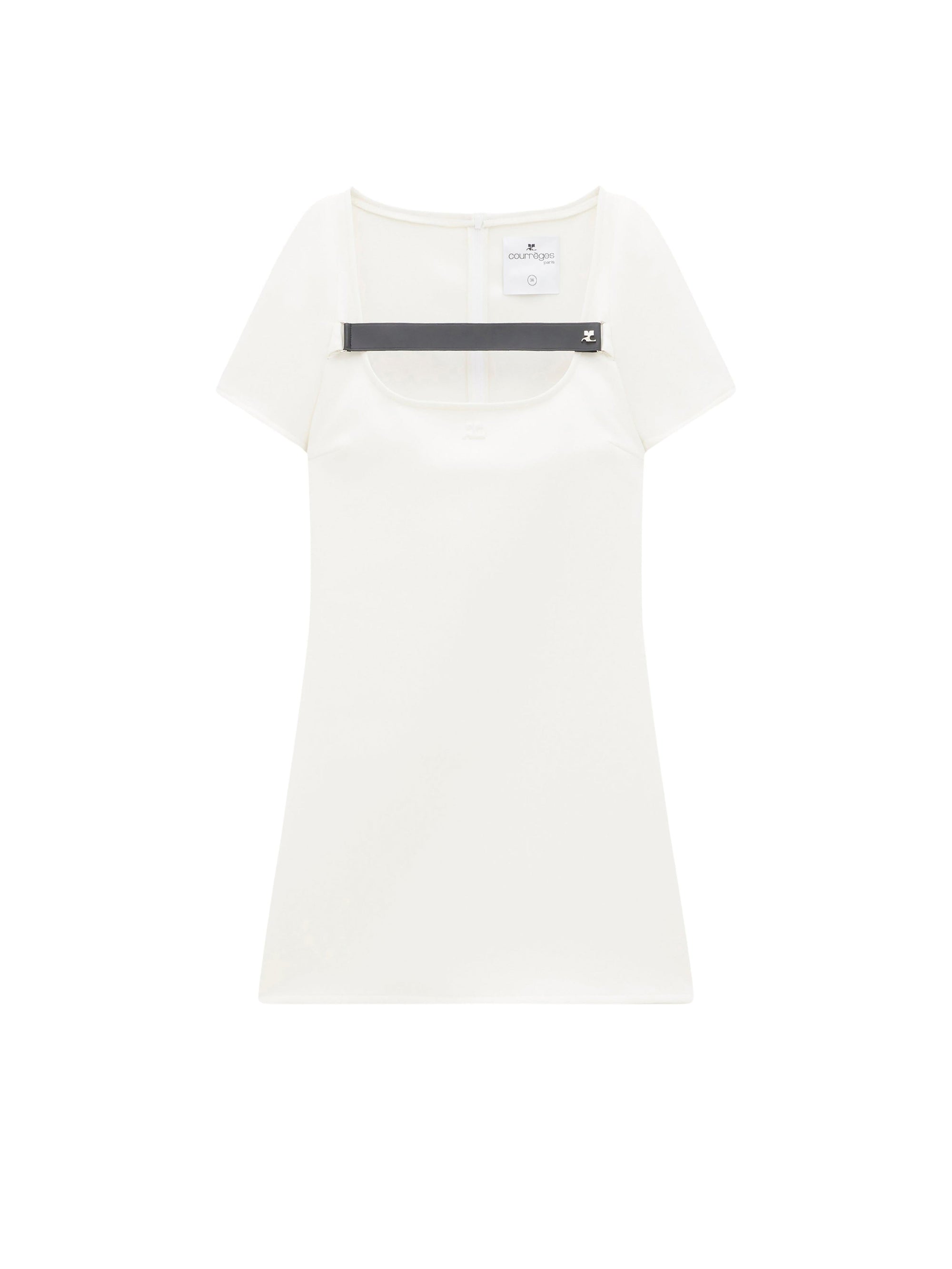 1pcs RELIQUAT 220€ / Robe a-line strap en sergé - Heritage white