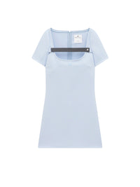 4pcs RELIQUAT 220€ / Robe a-line strap en sergé - Sky