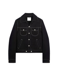VESTE TRUCKER EN DENIM SURPIQUÉ