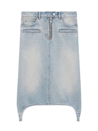 Jupe longue Strap en denim - Light Blue Wash