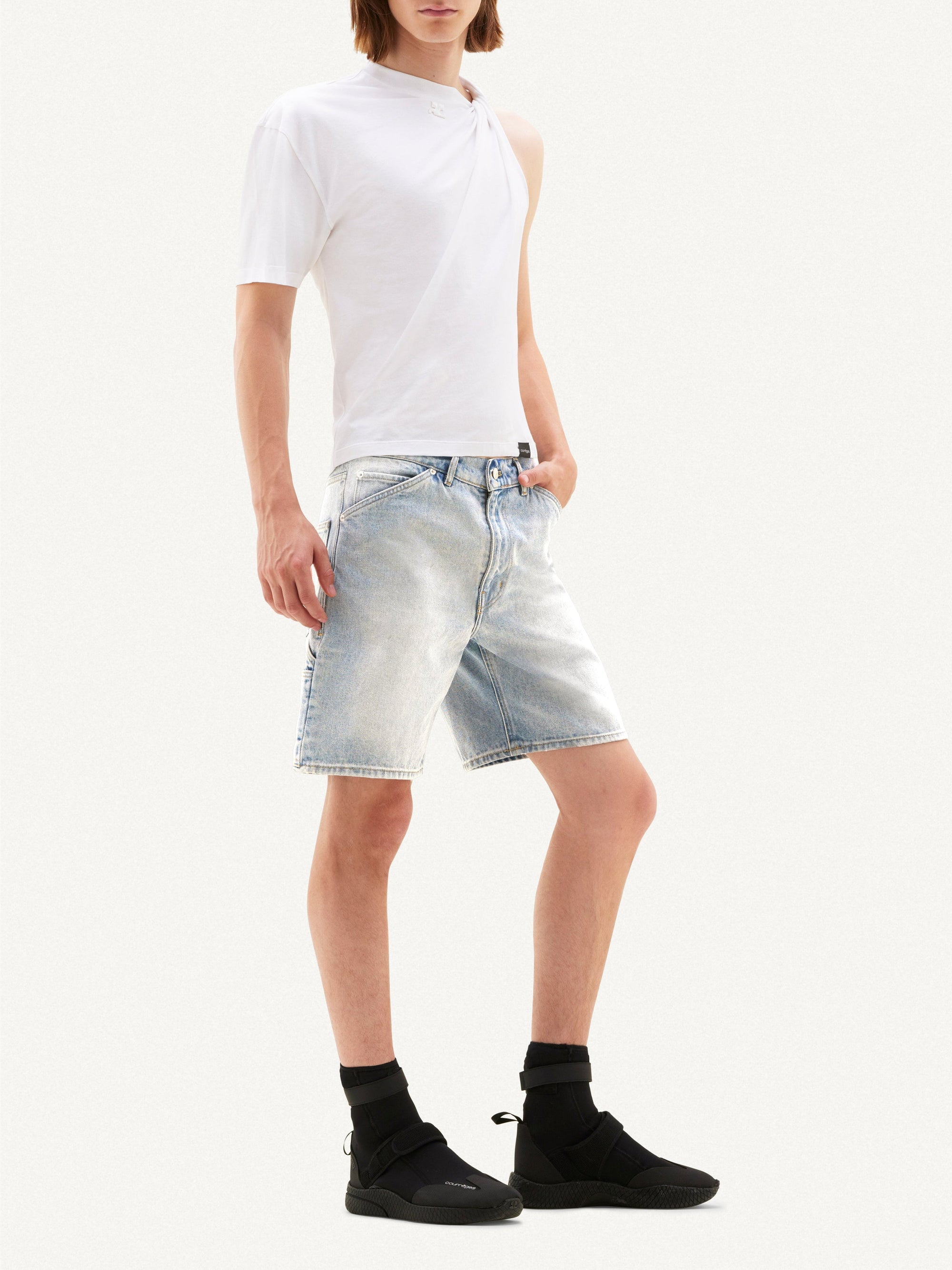 1pcs RELIQUAT 120€ / Short hammer en denim - Light blue wash