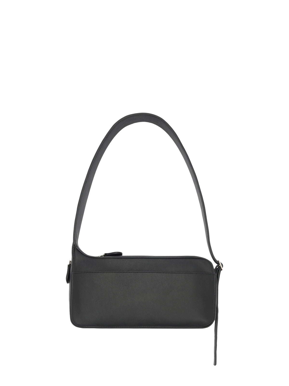 Racer leather baguette bag - Black