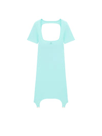 Robe jersey tech A-line - Turquese