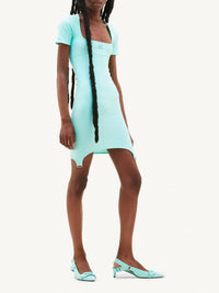 1pcs RELIQUAT 150€ / Robe jersey tech a-line - Turquese