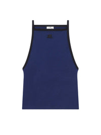 Débardeur avec biais contrasté - Ocean blue & Black
