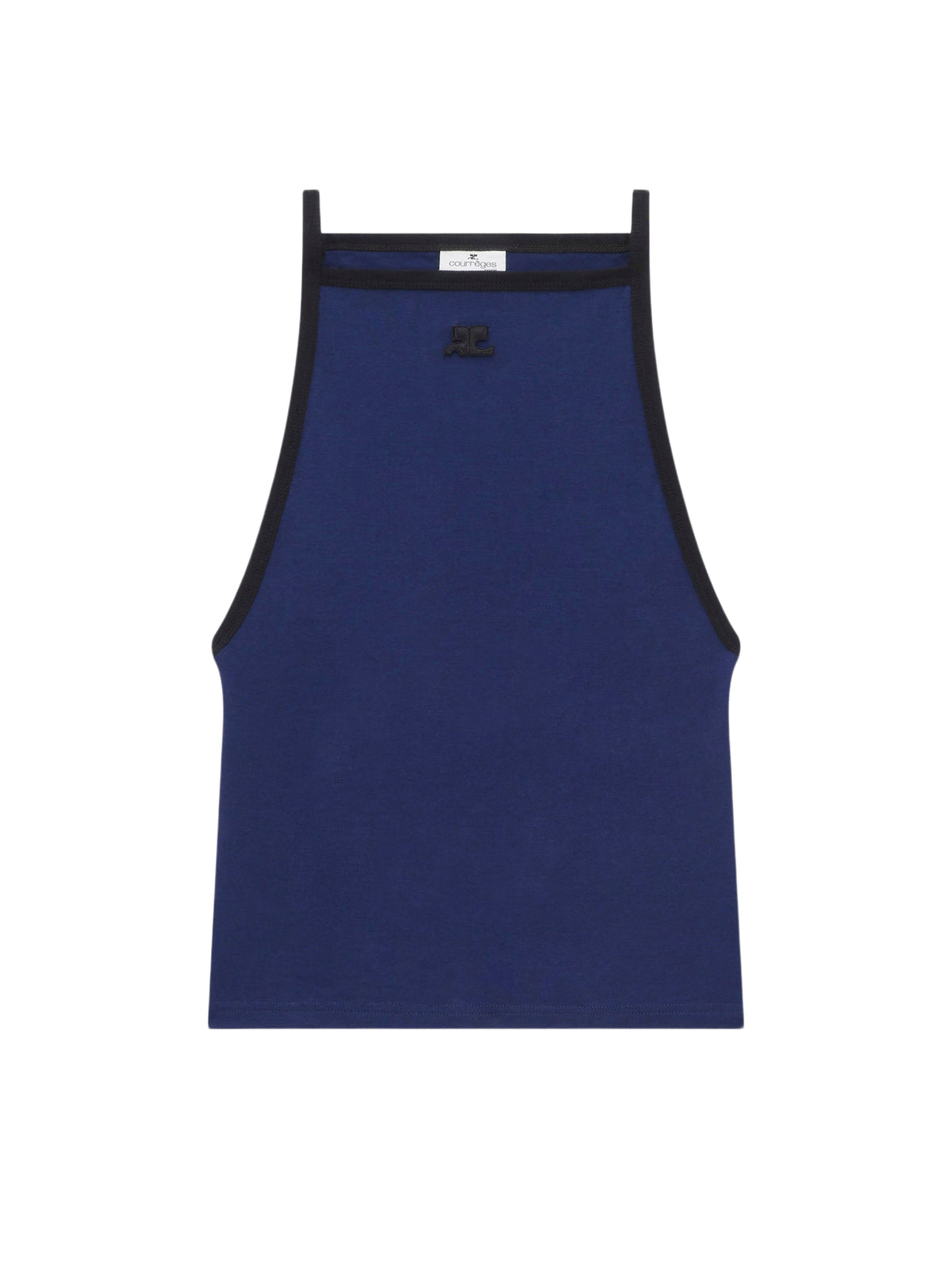 Débardeur avec biais contrasté - Ocean blue & Black