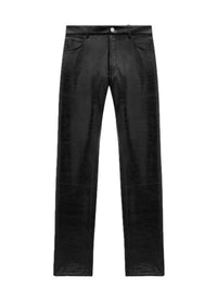 7pcs NEW / PANTALON 5 POCHES EN VINYLE - Black