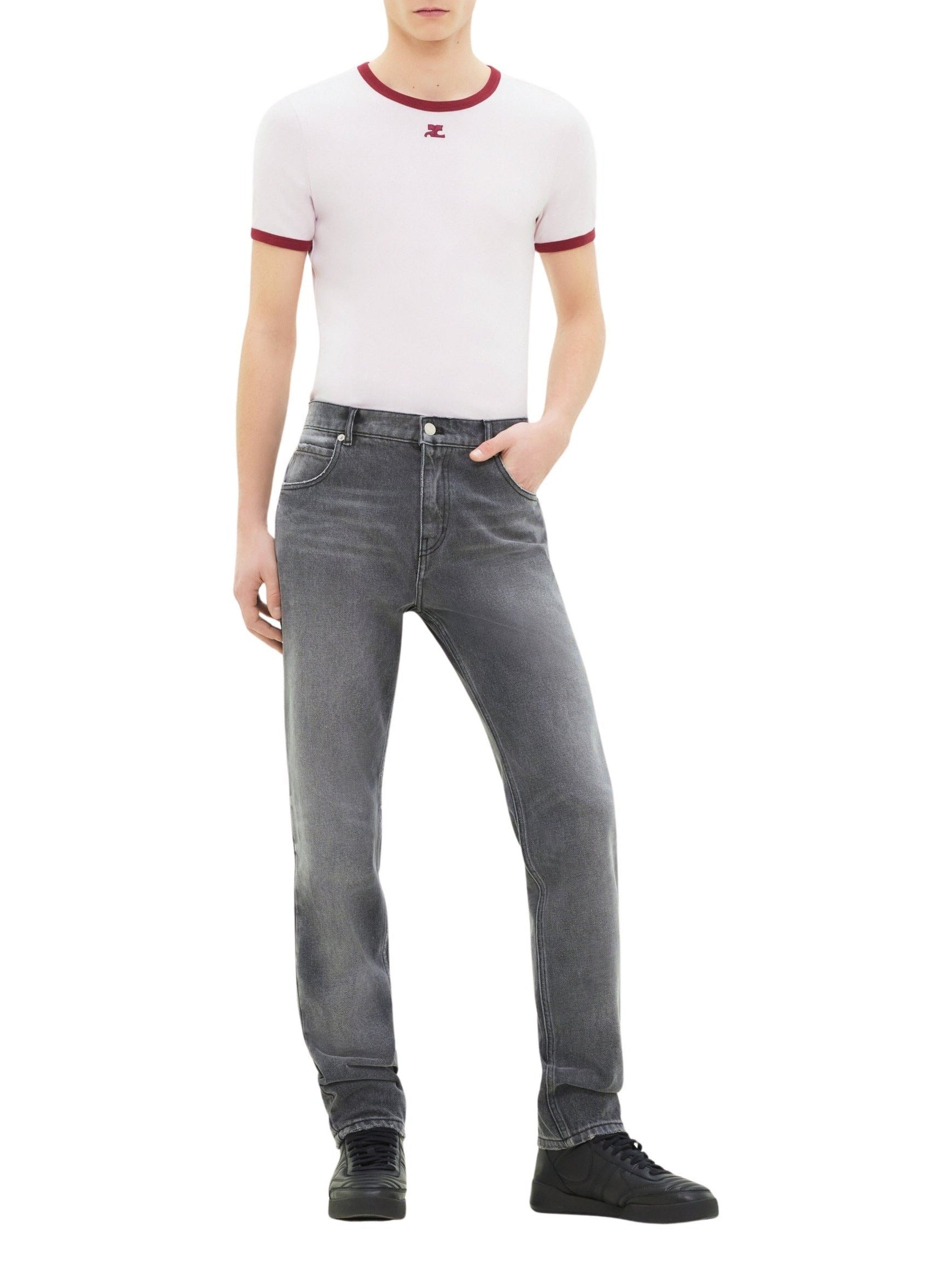10pcs RELIQUAT 95€ / T-shirt signature contraste - Powder pink & Red