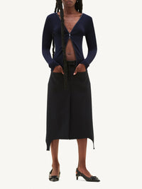 3pcs RELIQUAT 150€ / Gilet zip extra en maille côtelé - Navy