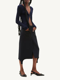 3pcs RELIQUAT 150€ / Gilet zip extra en maille côtelé - Navy