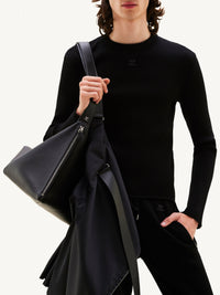 15pcs RELIQUAT 120€ / Pantalon iconique en maille côtelé - Black