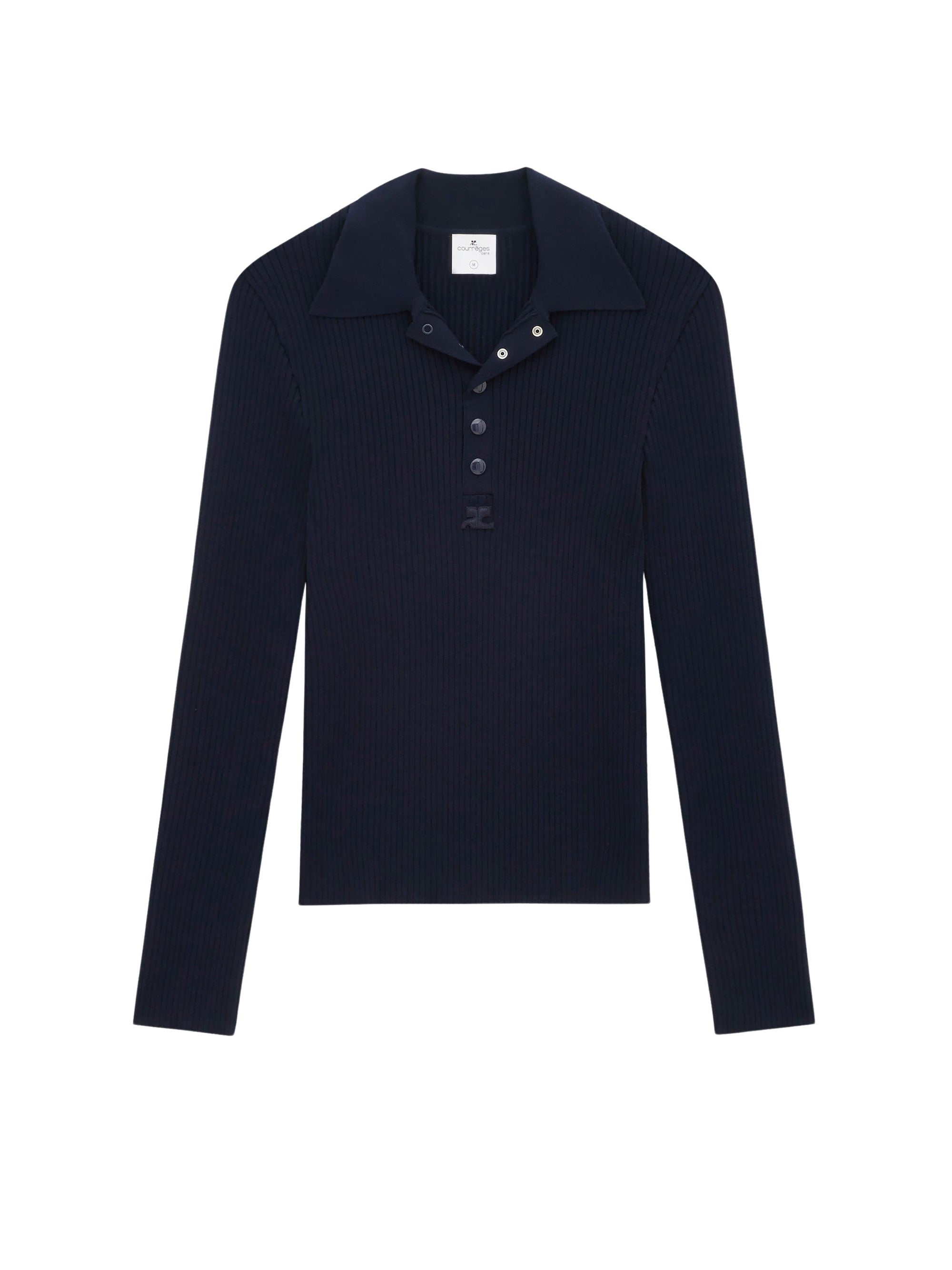 1pcs RELIQUAT 150€ / Polo signature en maille côtelé - Navy