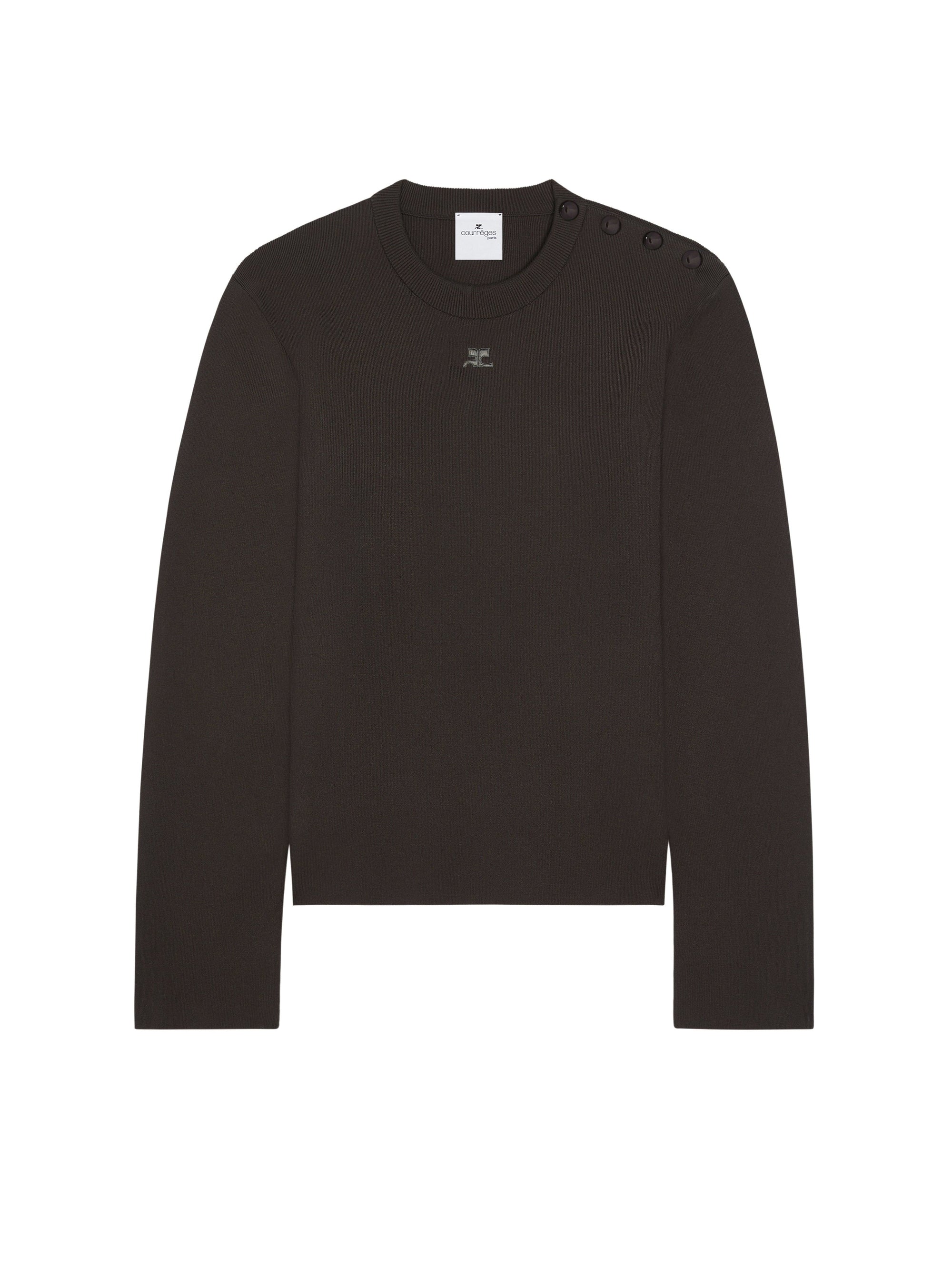 18pcs RELIQUAT 150€ / Pull snaps épaules - Mud brown