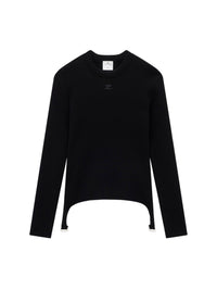 1pcs RELIQUAT 150€ / Pull à manches longues en maille - Black