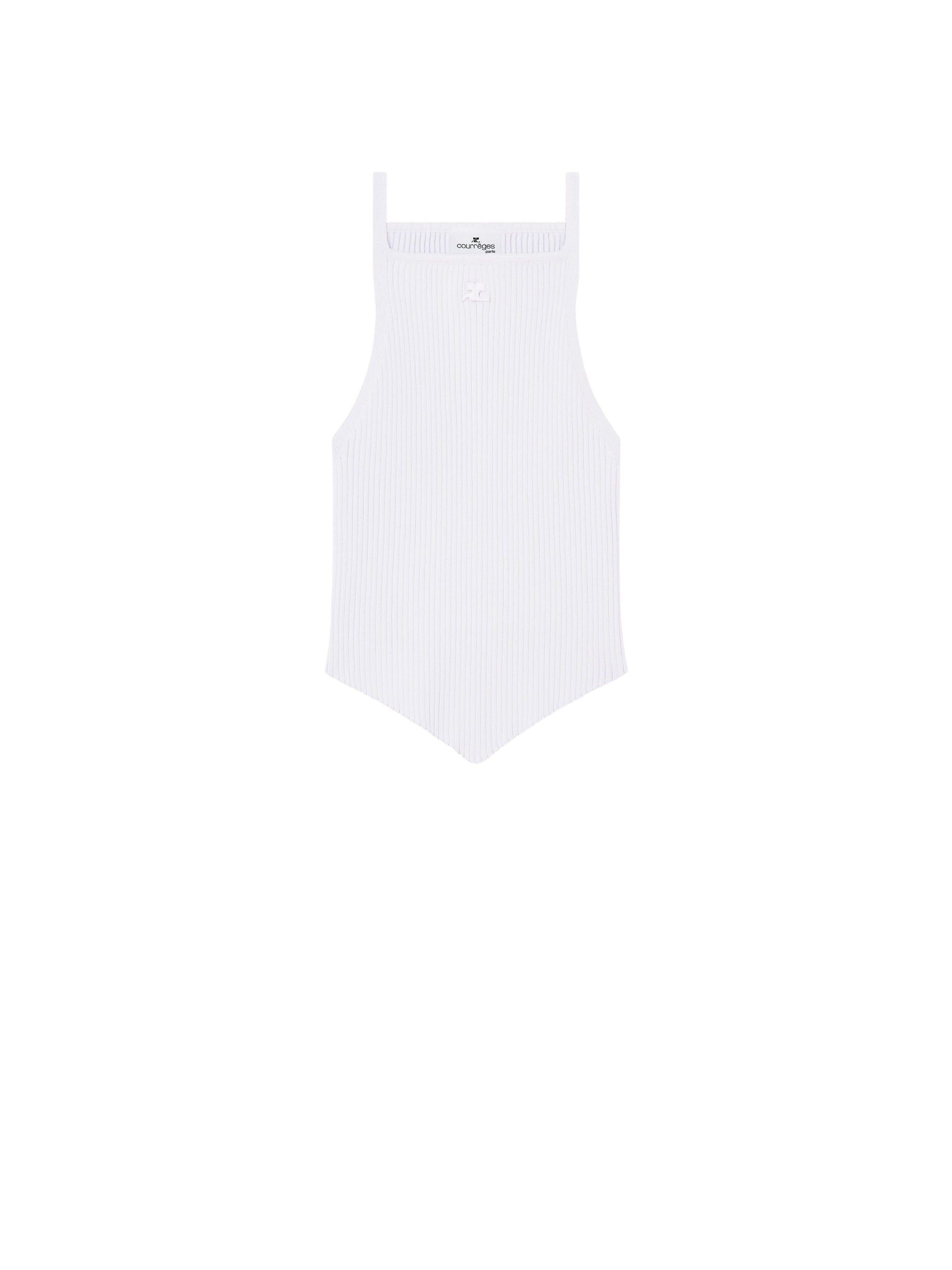 MIST RIB KNIT POINTY TANK TOP