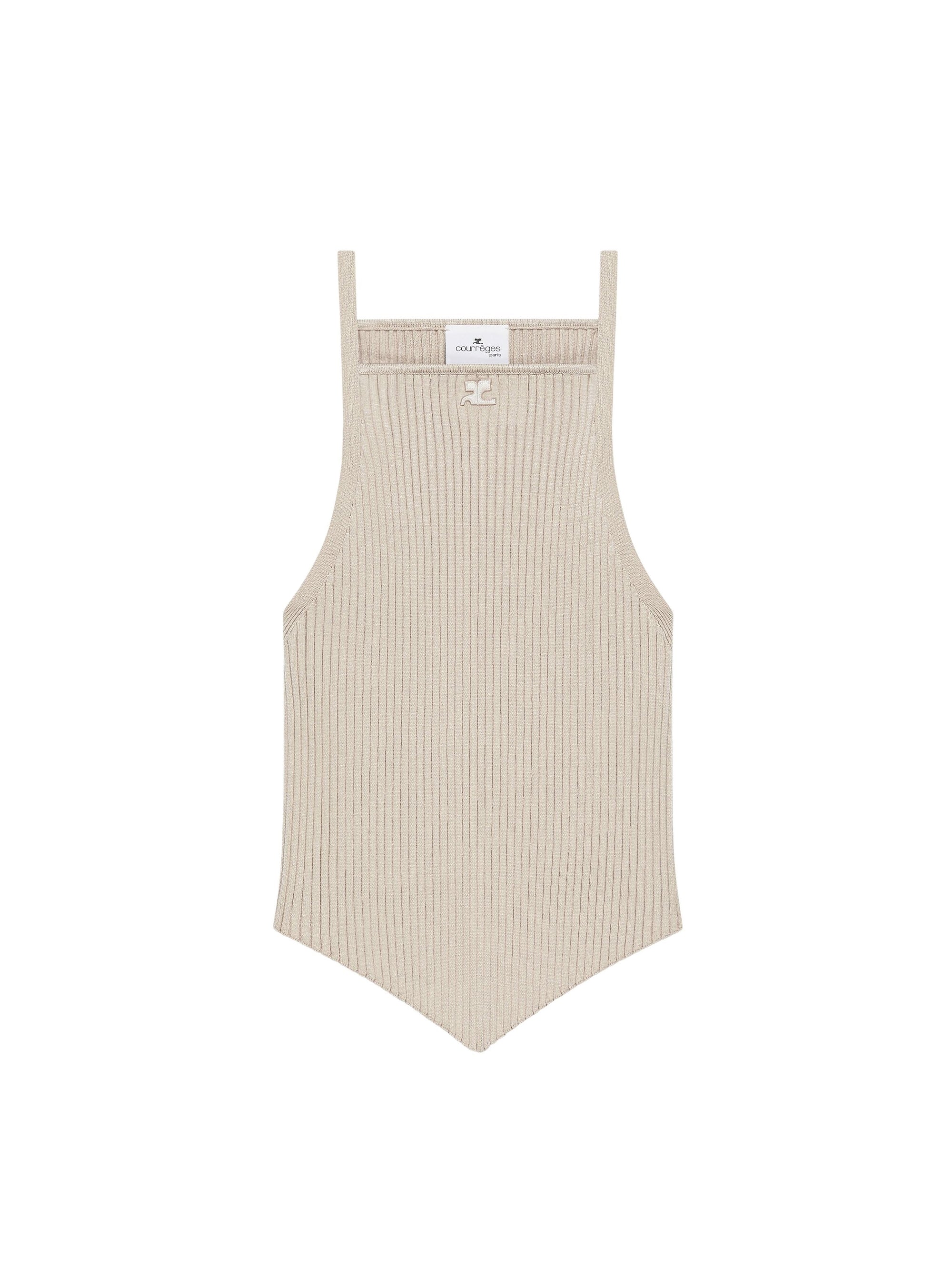 29pcs NEW / DÉBARDEUR POINTE EN MAILLE - Oatmeal
