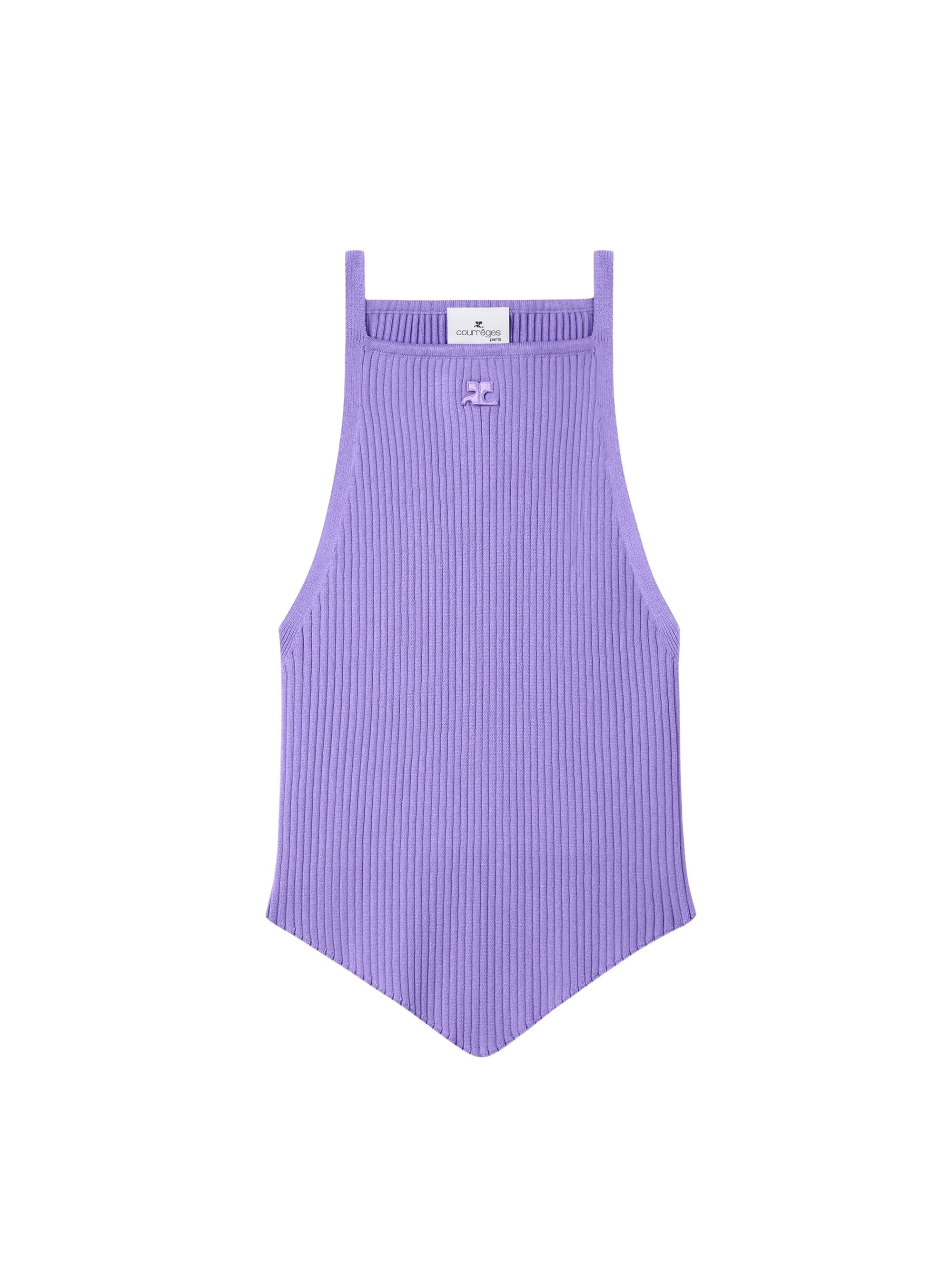 247pcs NEW / DÉBARDEUR POINTE EN MAILLE - Pure Purple