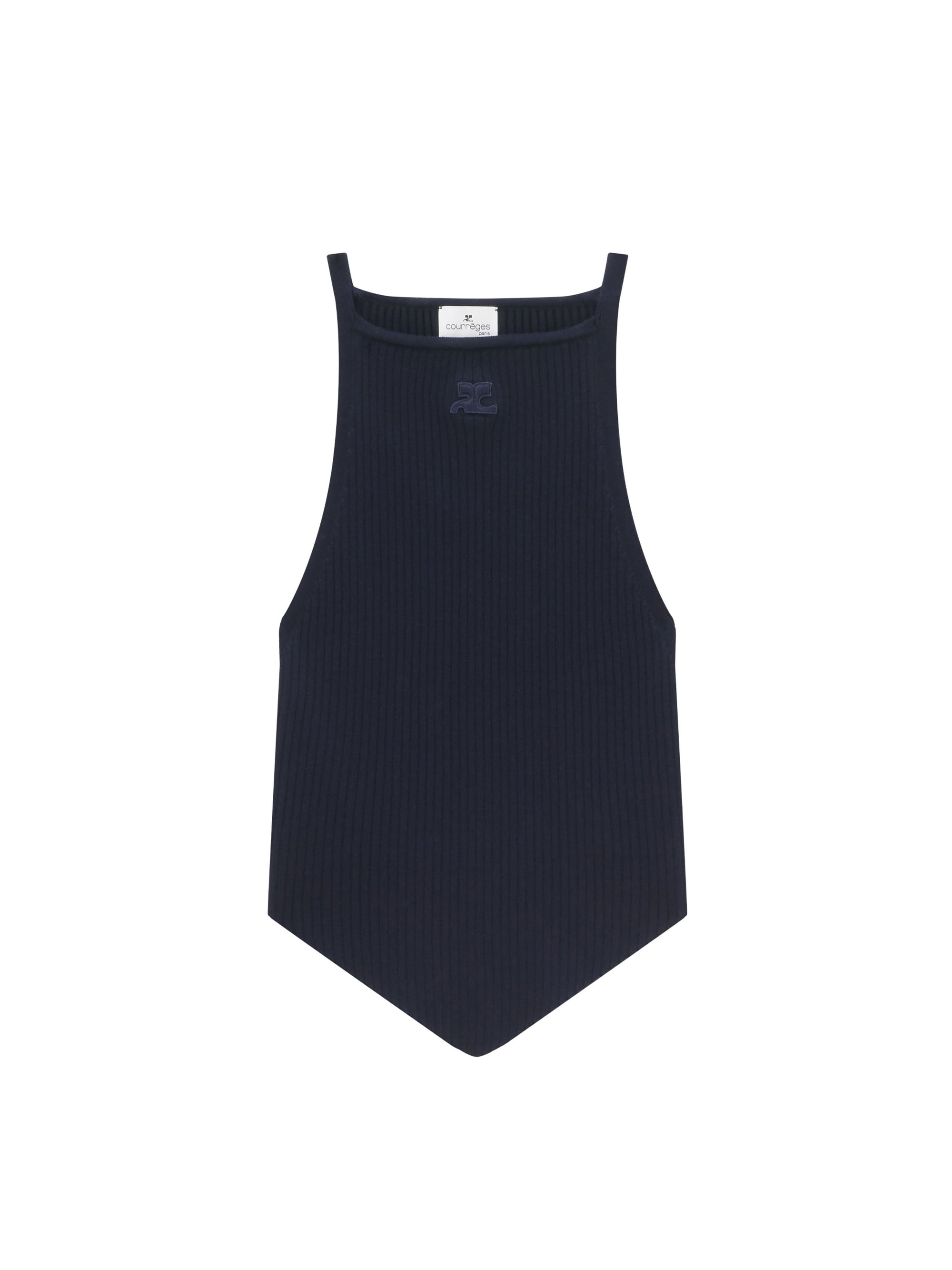 40pcs NEW / DÉBARDEUR POINTE EN MAILLE - Navy