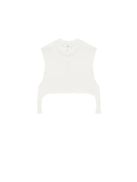 1pcs NEW / RIB KNIT SUSPENDERS - Heritage white