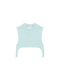 6pcs RELIQUAT 95€ / Top bretelles en maille côtelé - Turquese