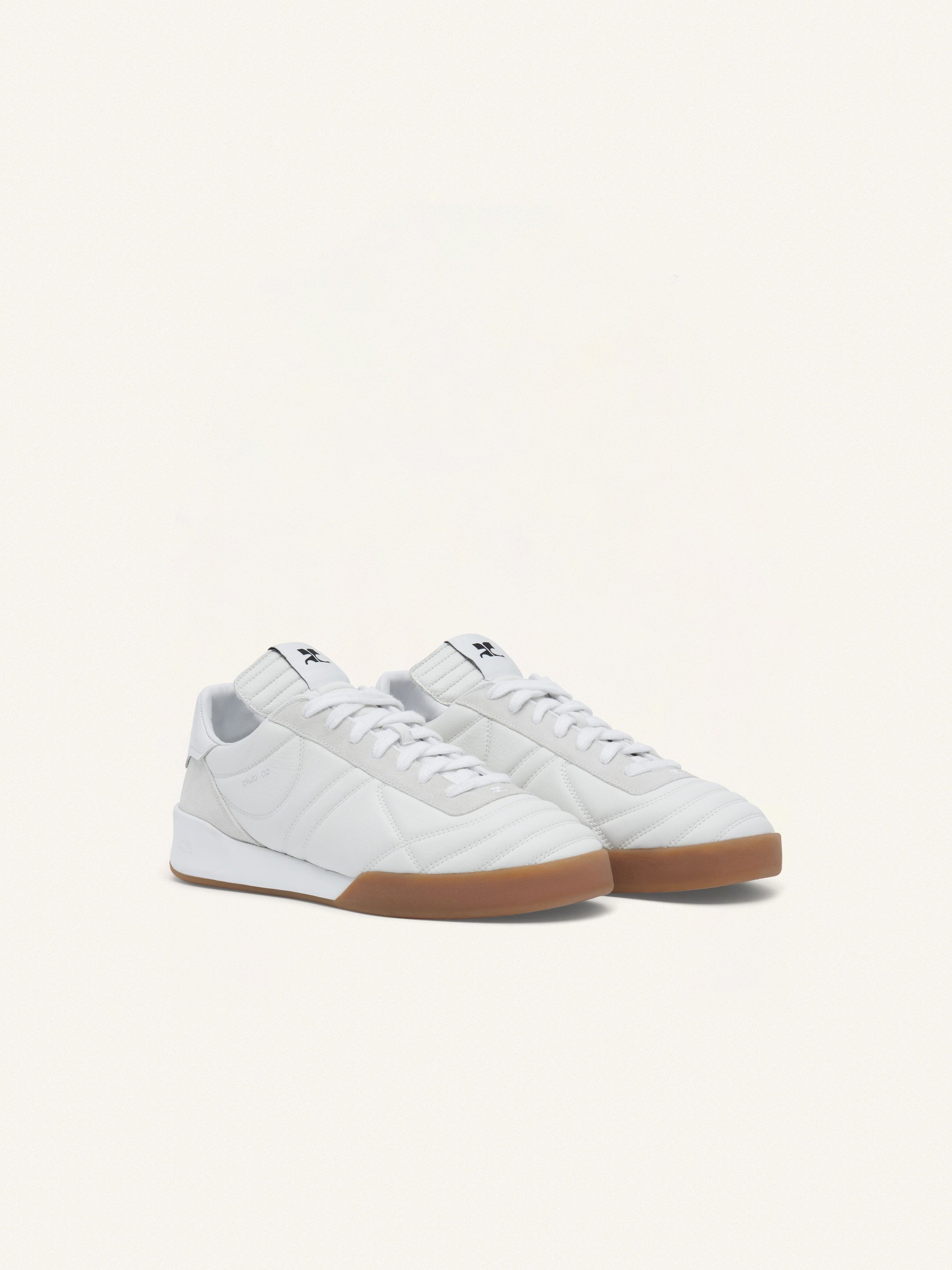 9pcs NEW /  CLUB 02 SNEAKERS EN CUIR - Heritage white