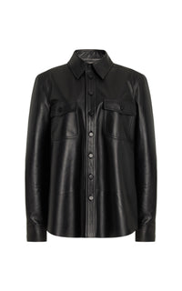 Black / Chemise John en cuir - Black