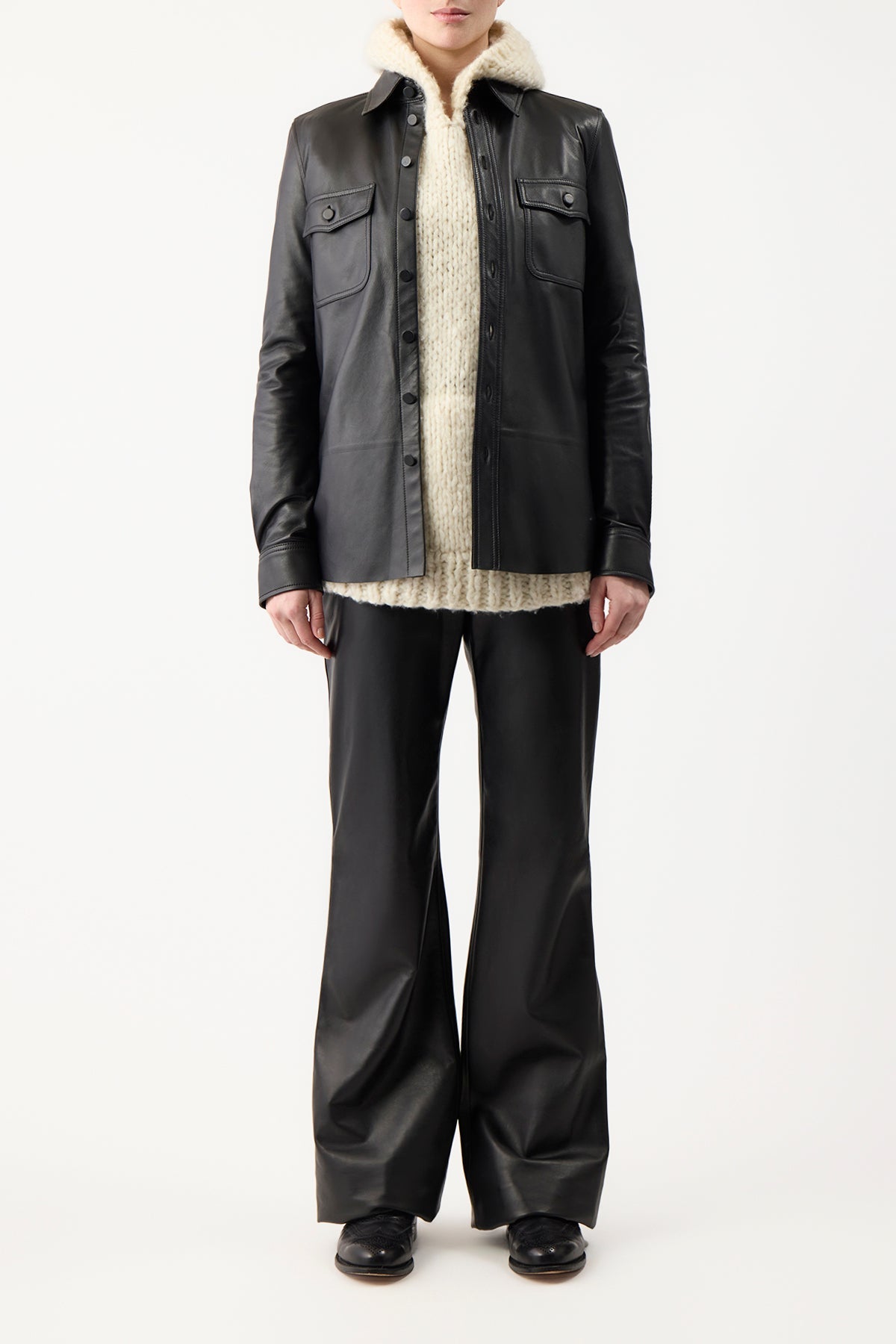 Black / Chemise John cachemire et laine - Black