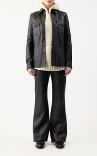 Black / Chemise John en cuir - Black