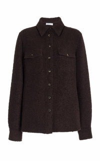 Chocolate / Chemise John en cachemire et laine - Chocolate