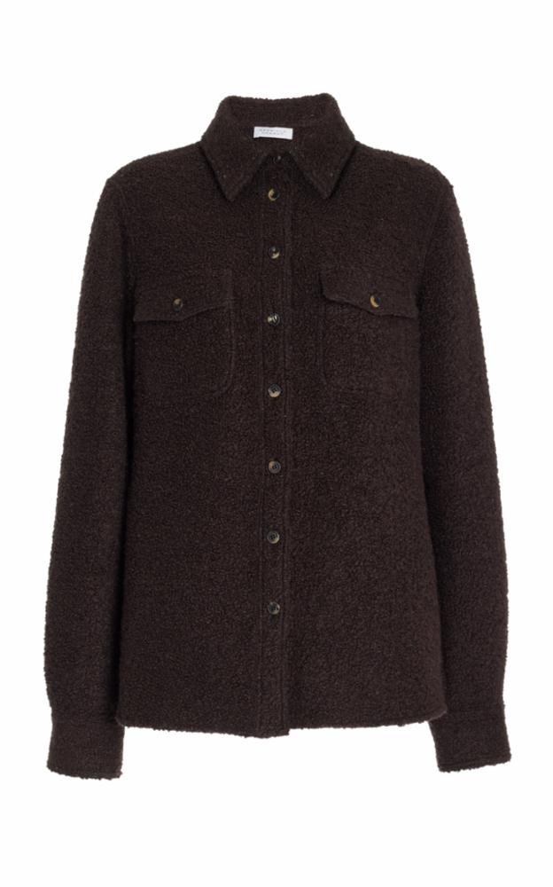 Chocolate / Chemise John en cachemire et laine - Chocolate