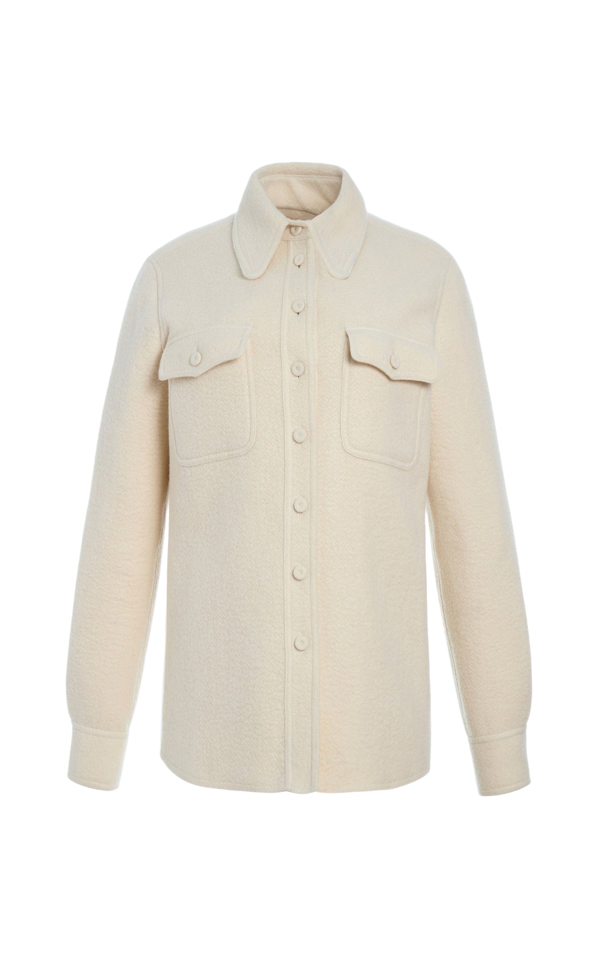 Ivory / Chemise John en cachemire et laine - Ivory