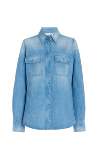 Chemise John Austin - Light Blue Denim