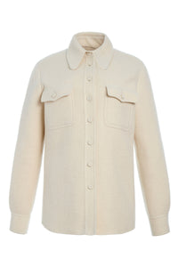 John Austin Shirt en chocolat eco cachemire bouclette
