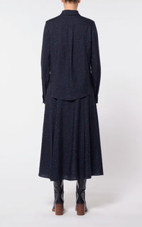 Dark Navy Multi / Chemisier Henri en laine - Dark Navy Multi