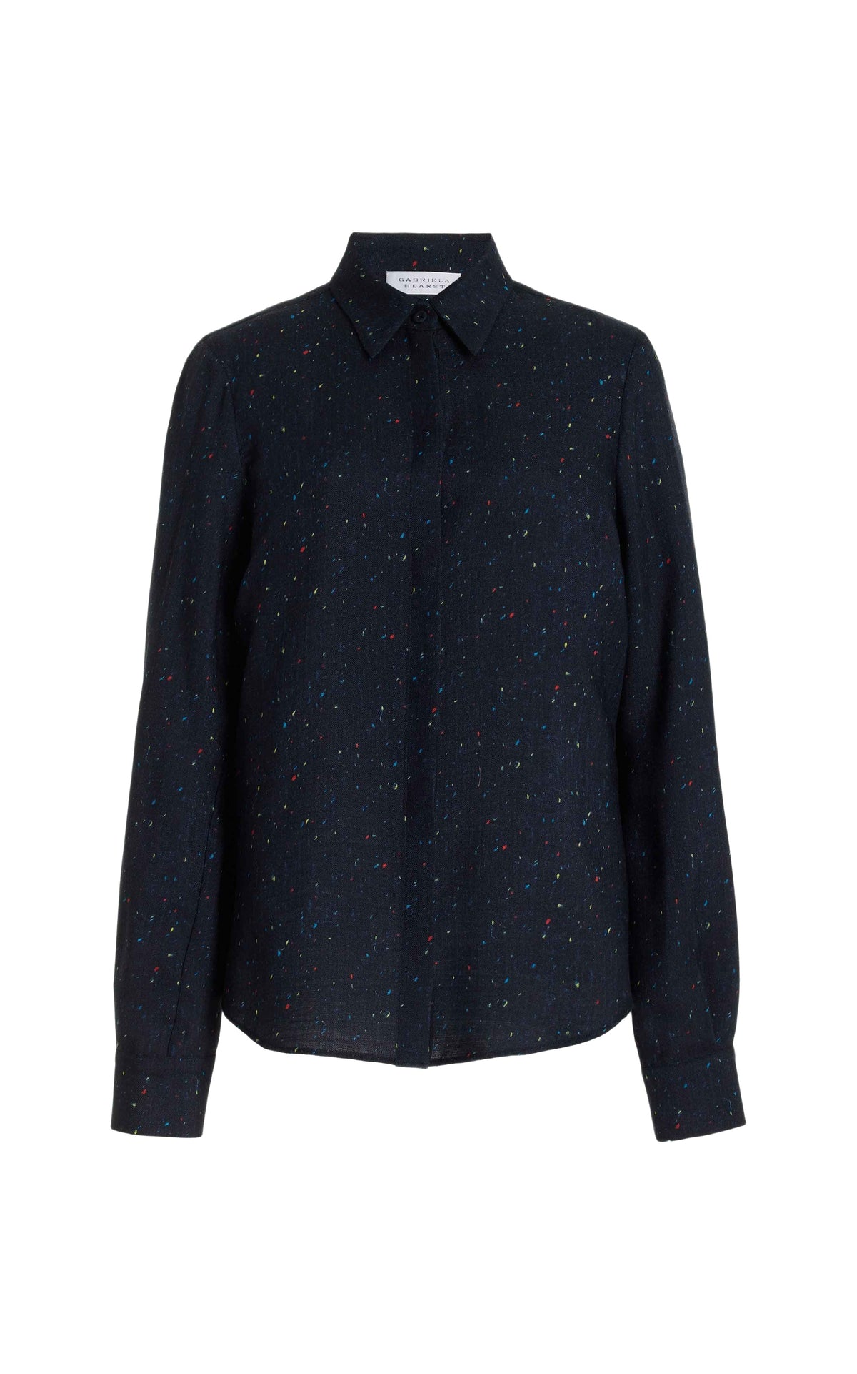 Dark Navy Multi / Chemisier Henri en laine - Dark Navy Multi