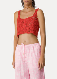 Top "Fatto a mano" en crochet - Love